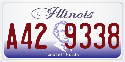 IL license plate A429338