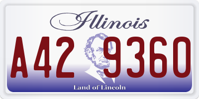 IL license plate A429360