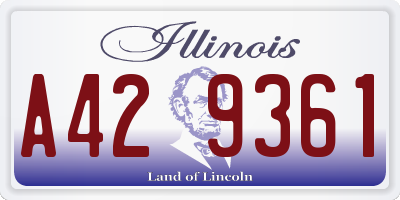 IL license plate A429361
