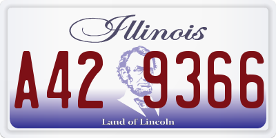 IL license plate A429366