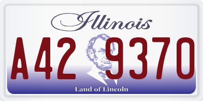 IL license plate A429370