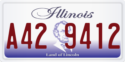 IL license plate A429412
