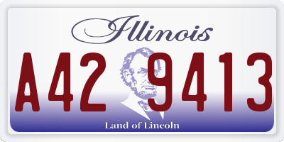 IL license plate A429413