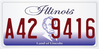 IL license plate A429416