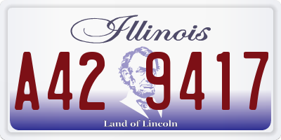IL license plate A429417