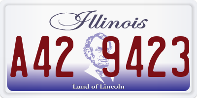 IL license plate A429423