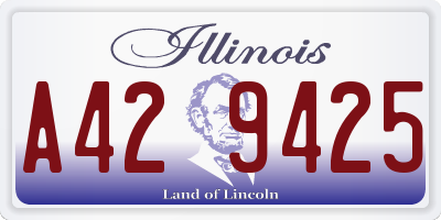 IL license plate A429425