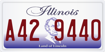 IL license plate A429440