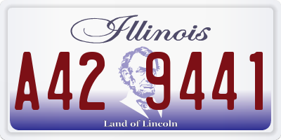 IL license plate A429441