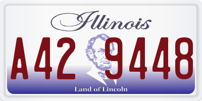 IL license plate A429448