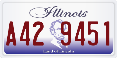 IL license plate A429451
