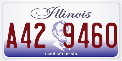 IL license plate A429460