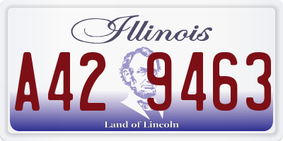 IL license plate A429463