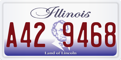 IL license plate A429468