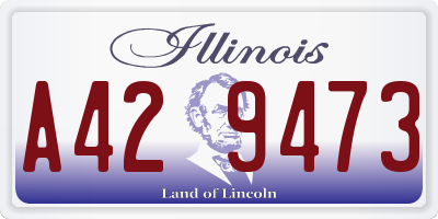IL license plate A429473