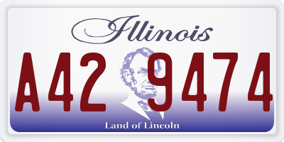 IL license plate A429474