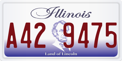IL license plate A429475
