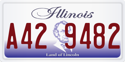 IL license plate A429482