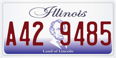 IL license plate A429485
