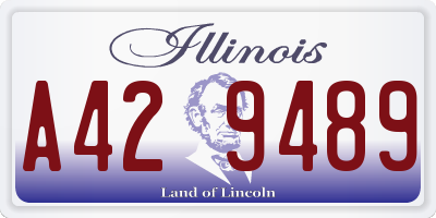 IL license plate A429489
