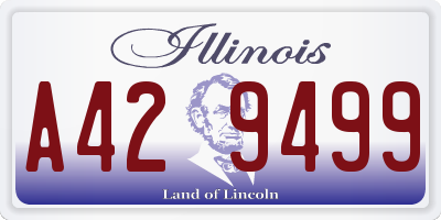 IL license plate A429499