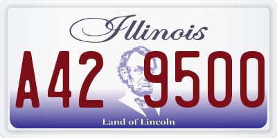 IL license plate A429500