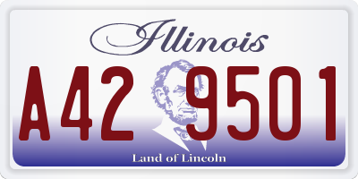 IL license plate A429501
