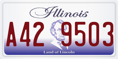 IL license plate A429503