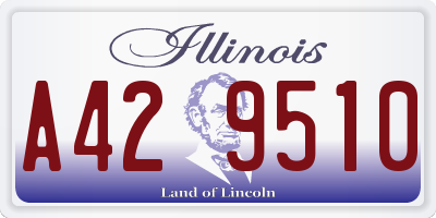 IL license plate A429510