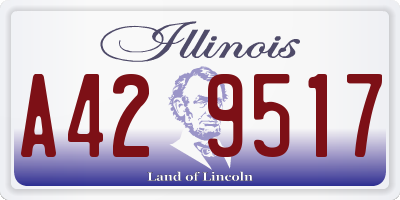 IL license plate A429517