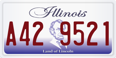 IL license plate A429521