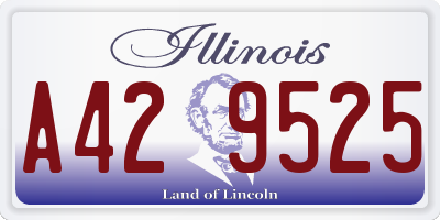 IL license plate A429525