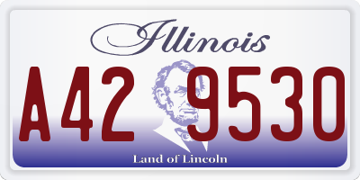 IL license plate A429530