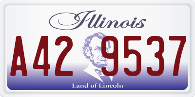 IL license plate A429537