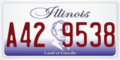 IL license plate A429538