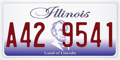 IL license plate A429541