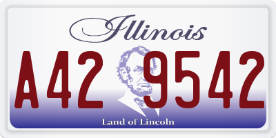 IL license plate A429542