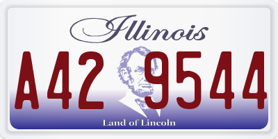 IL license plate A429544