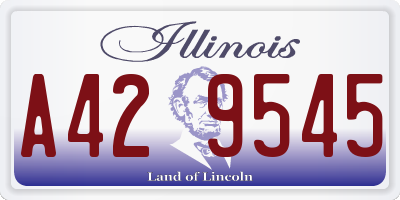 IL license plate A429545