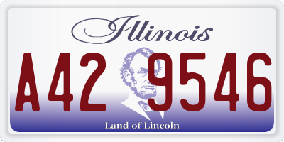 IL license plate A429546
