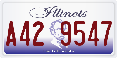 IL license plate A429547
