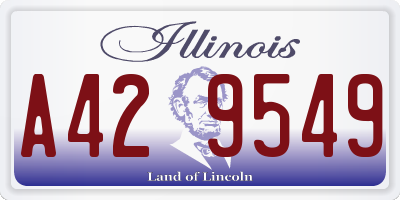 IL license plate A429549
