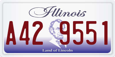 IL license plate A429551