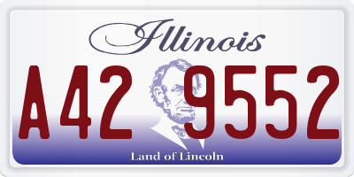 IL license plate A429552