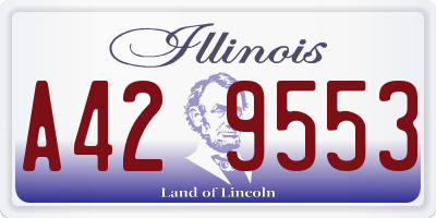 IL license plate A429553