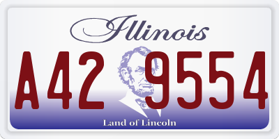 IL license plate A429554