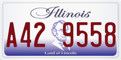 IL license plate A429558