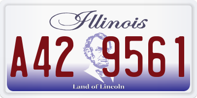 IL license plate A429561