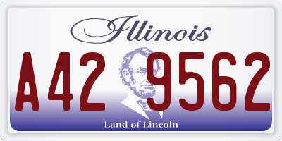 IL license plate A429562