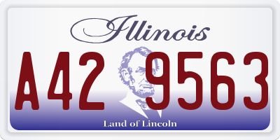 IL license plate A429563